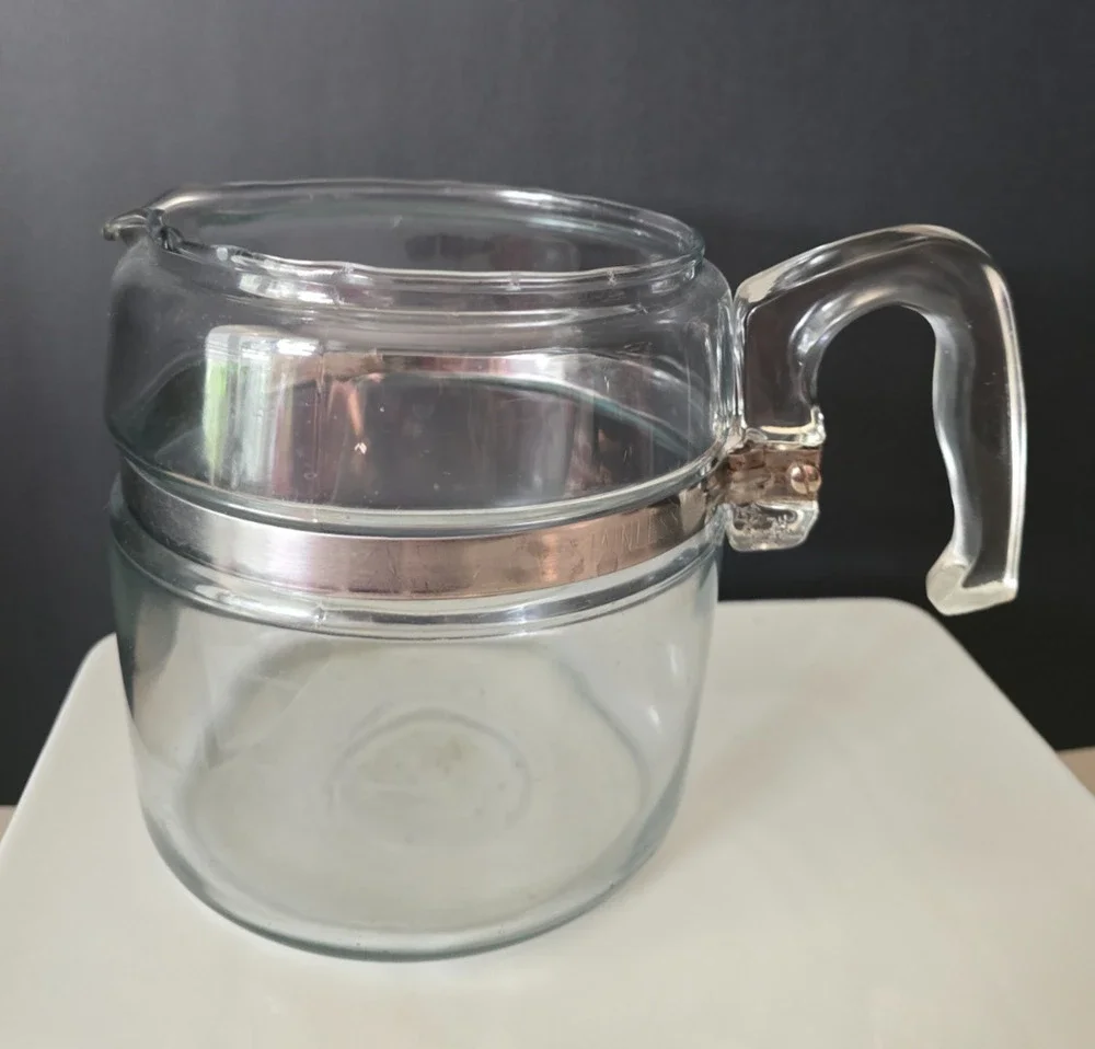 VTG PYREX Flameware Glass Percolator 6 Cup Coffee POT ONLY 7756